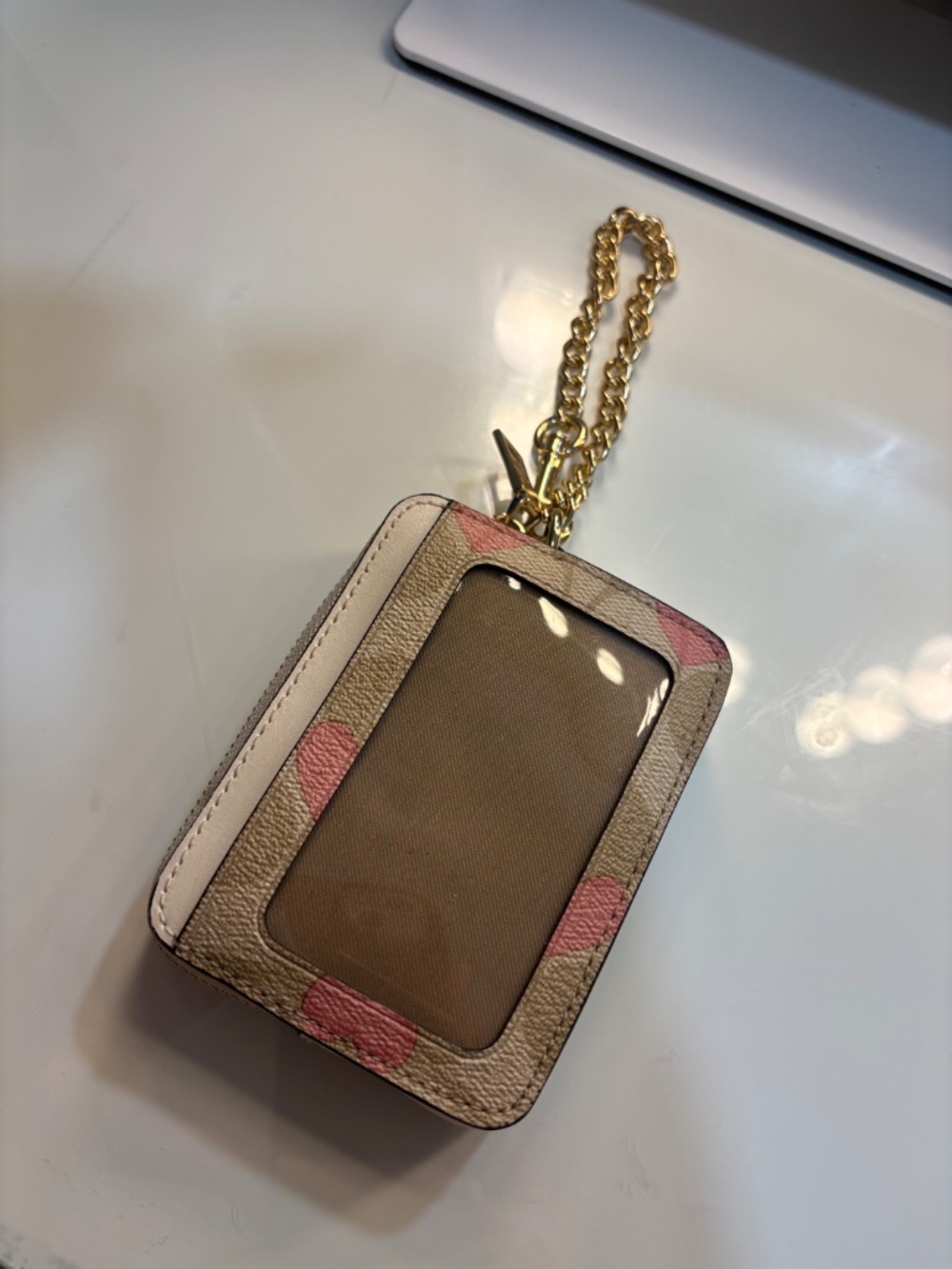 Coach Zip card wallet with heart print - Picture 2 of 5